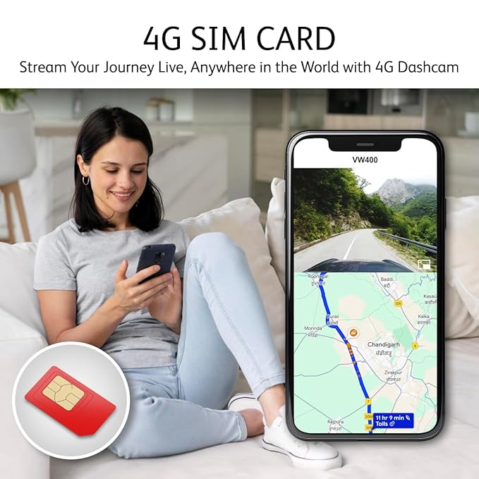 Smart 4G Cloud Dash Camera with 4G SIM Compatibility