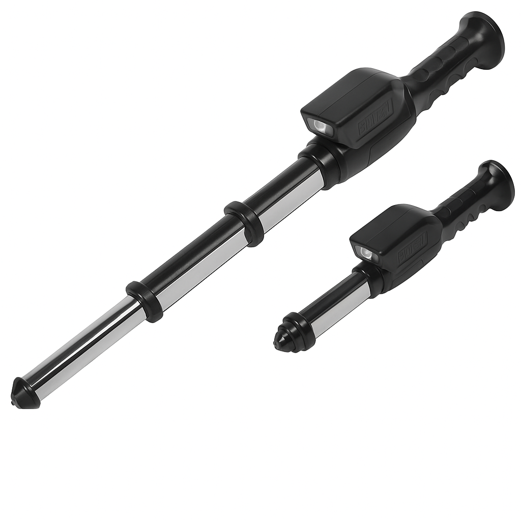 StrikeBolt Rechargeable Stun Baton with Flashlight & Alarm