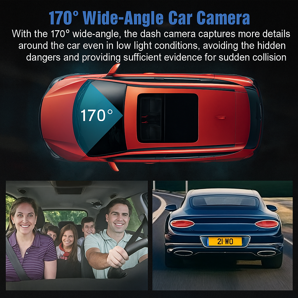 RoadSnap WiFi – HD 1080P Dash Cam with App Control & Night Vision