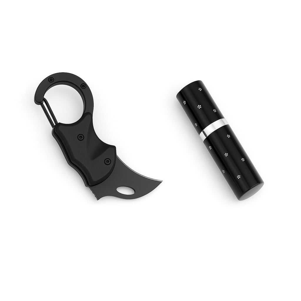 Vibesafe Combo - Multipurpose Keychain + Lipstick Stun Gun