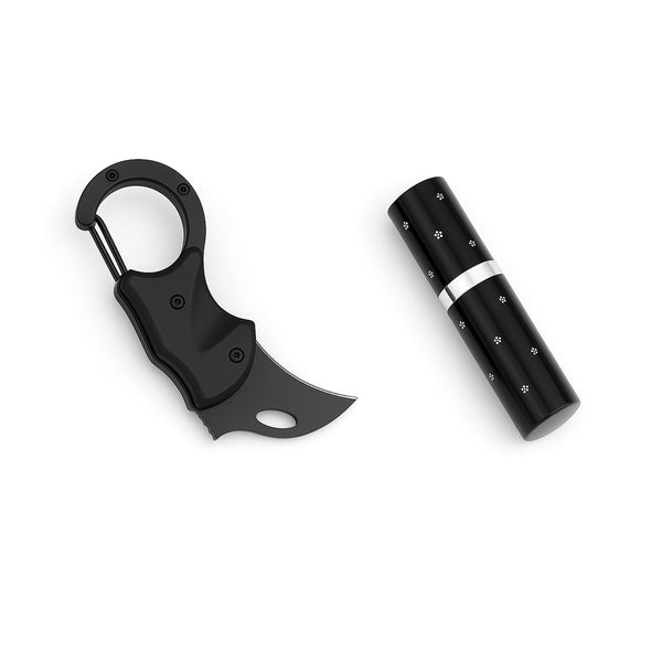 Vibesafe Combo - Multipurpose Keychain + Lipstick Stun Gun