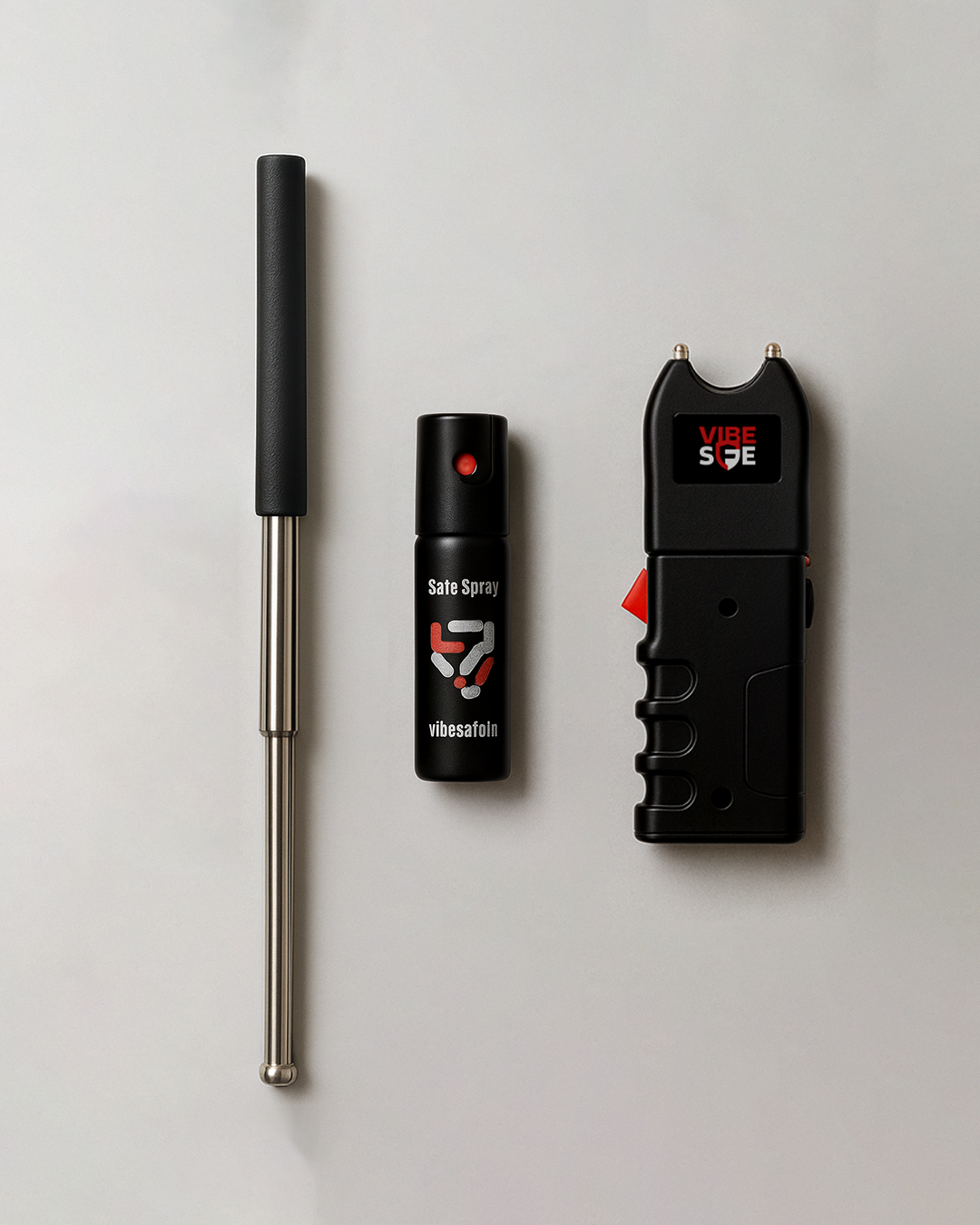 VibeSafe Combo – Volt Blazer 2.0, Pepper Spray & Instinct Baton