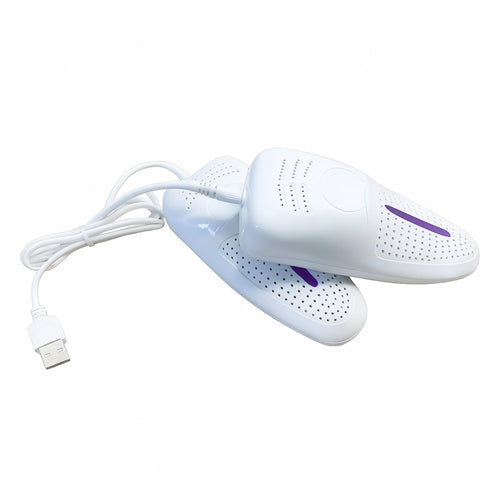 Electric Shoe Dryer & Boot Warmer Portable Deodorizing Shoe Heater for Fast Drying | Foot Protector & Space Heater for Shoes, Boots & Sandals | Ideal for Kids & Adults – Removes Odor & Moisture Efficiently - White | Big - (1 Pair)